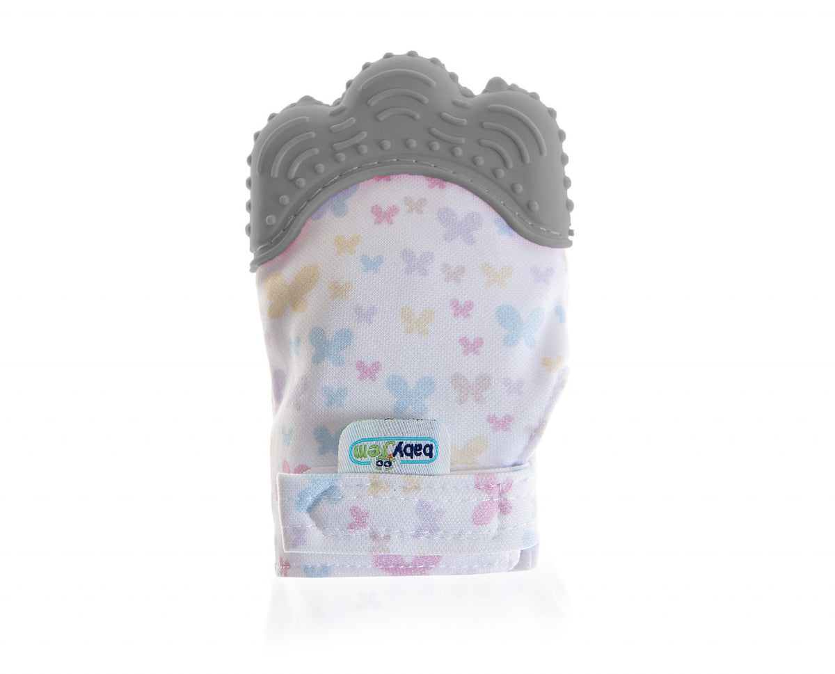 Manusa bebelusi pentru dentitie Butterfly BabyJem (Culoare: Bleu)