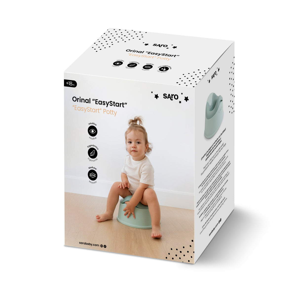 Olita copii, EasyStart, recipient detasabil, baza antiderapanta, bariera anti-stropire, Roz