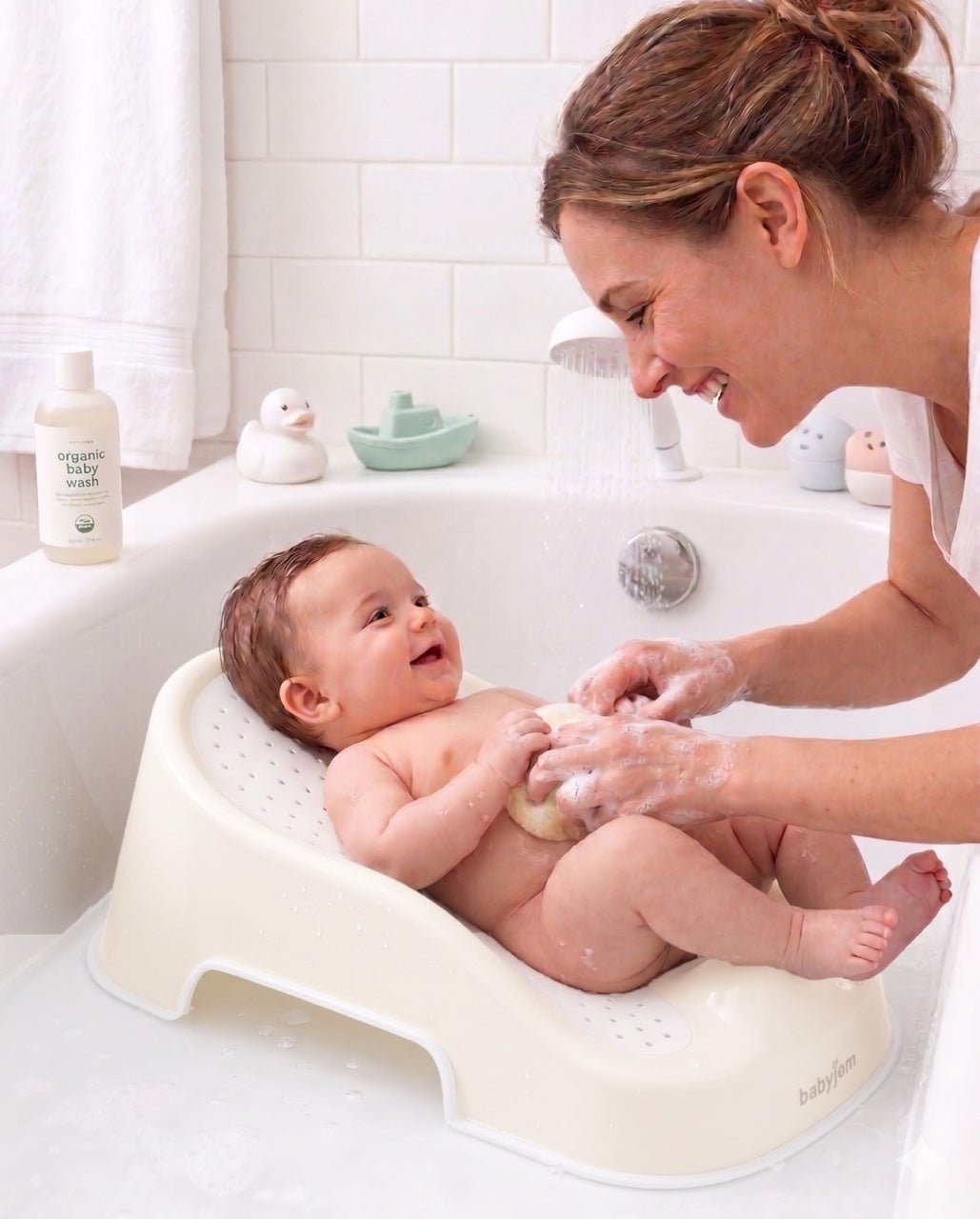 Suport pentru baie Soft Touch BabyJem, Bej