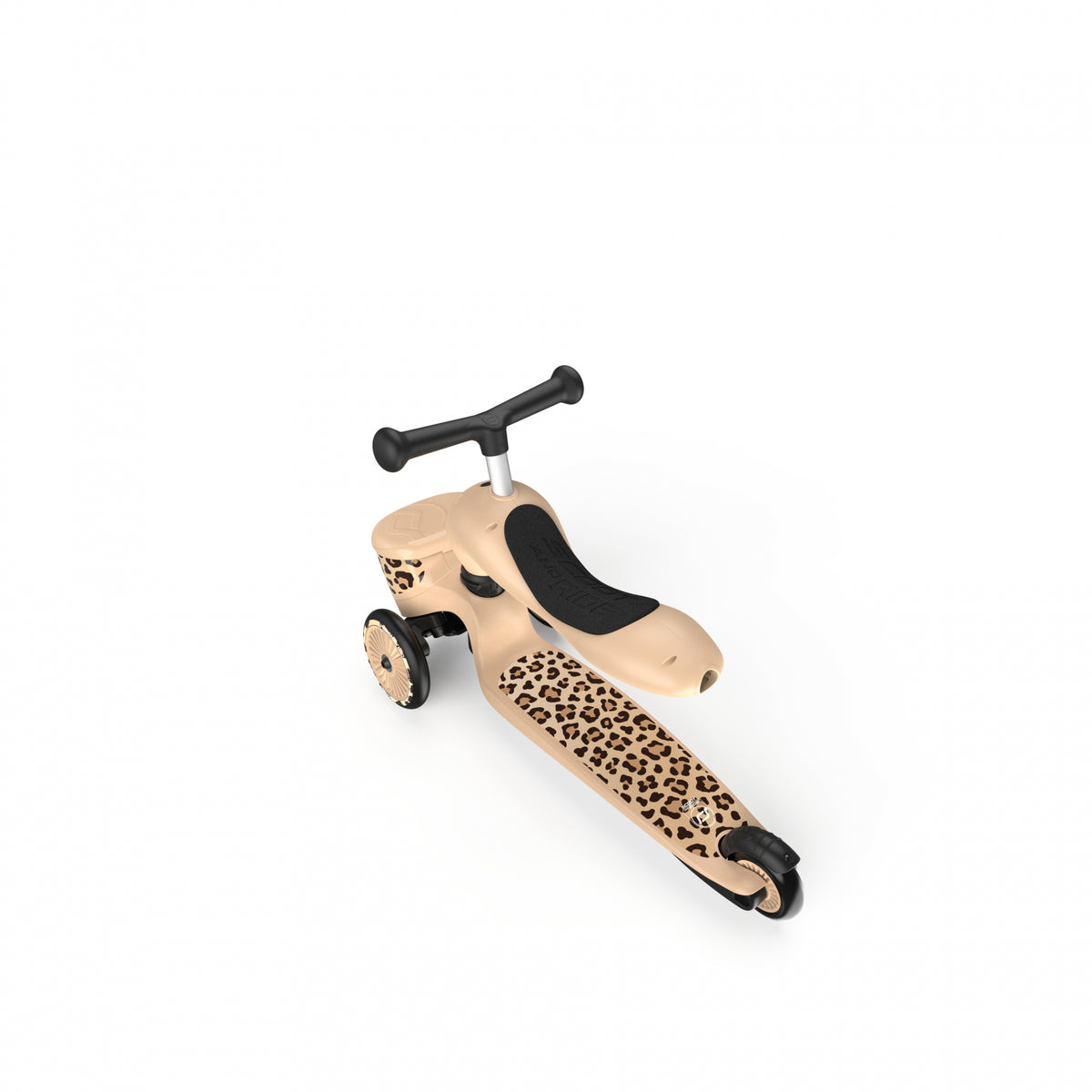 Trotineta copii cu sezut, suport jucarie, transformabila 2in1, HighwayKick 1 Lifestyle Leopard, 1-5 ani, pana la 50 kg, Scoot Ride