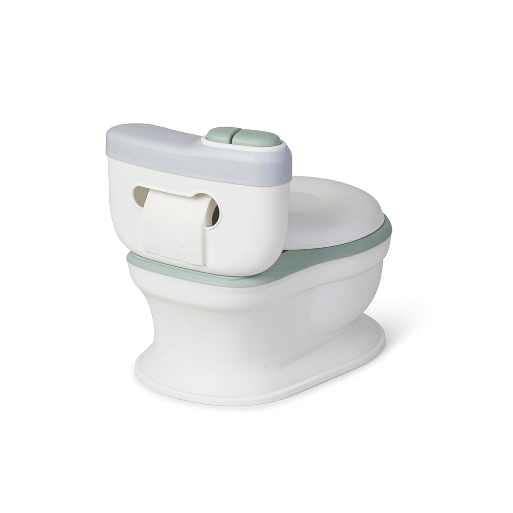 Olita de tip WC, muzicala, alb si mint