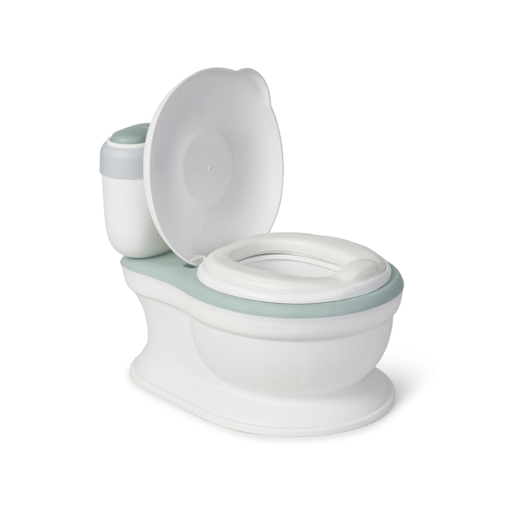 Olita de tip WC, muzicala, alb si mint