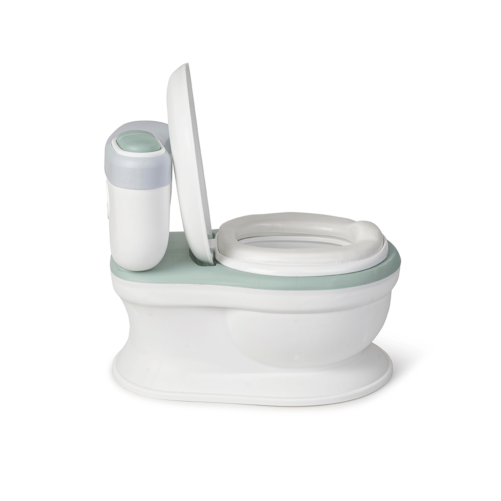 Olita de tip WC, muzicala, alb si mint