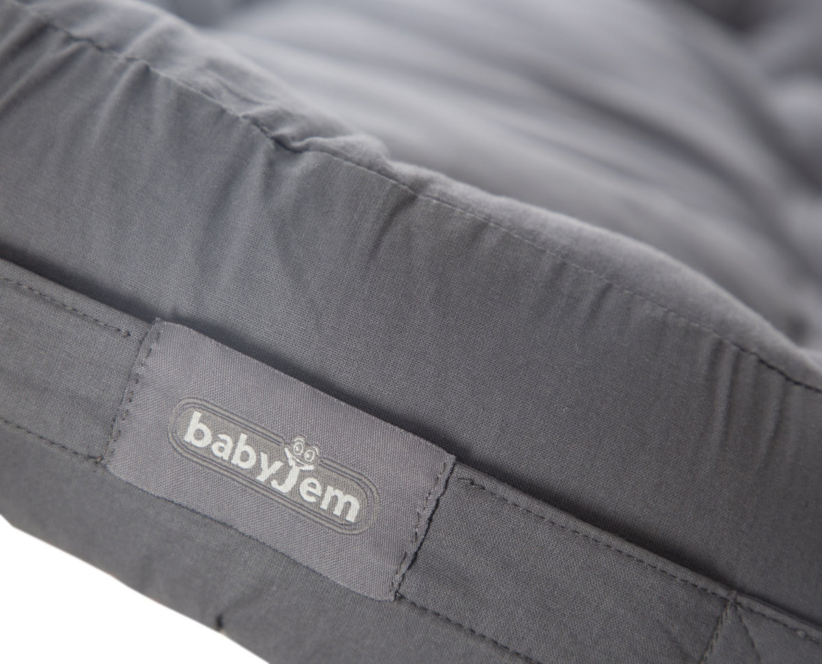 Babynest cu bara de jucarii, BabyJem, antracit
