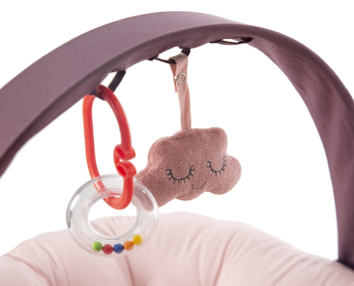 Babynest cu bara de jucarii, BabyJem, somon