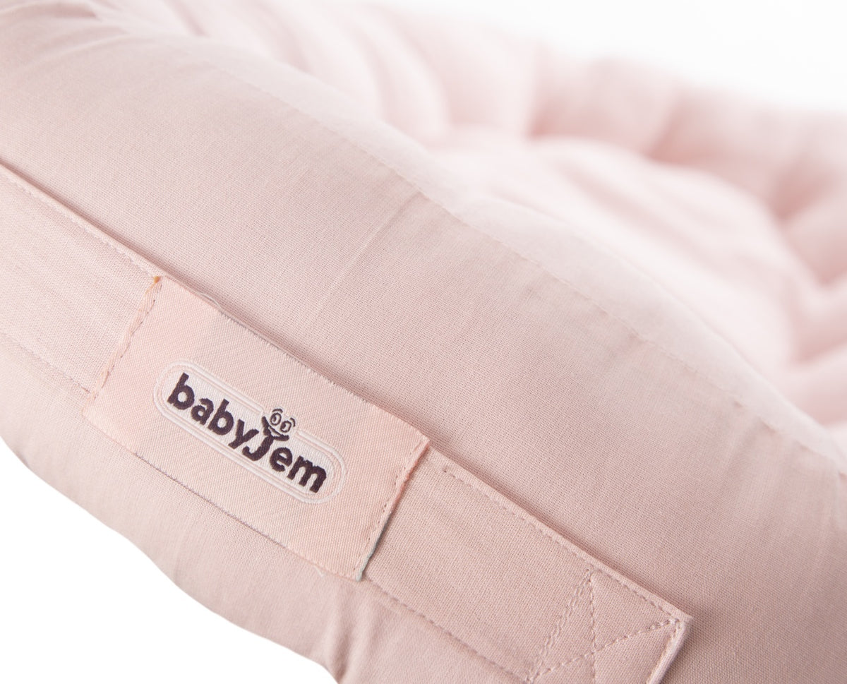 Babynest cu bara de jucarii, BabyJem, somon
