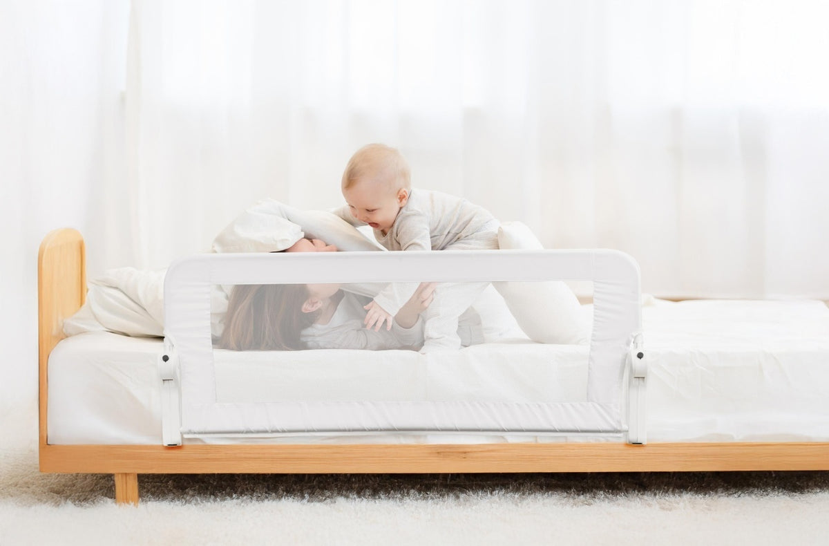 Bariera de protectie, BabyJem, 120 x 48,5 cm, alb