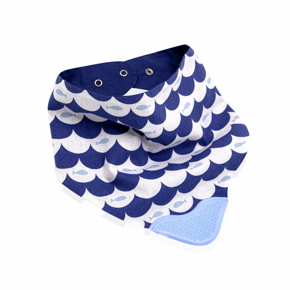 Baveta BabyJem tip bandana cu jucarie dentitie (Culoare: Crem)