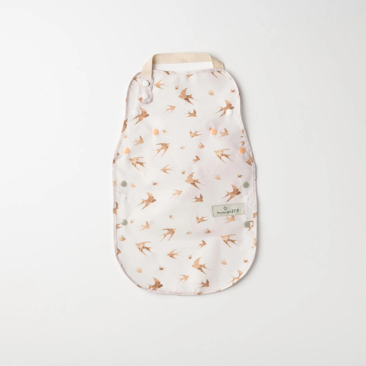 Baveta bebelusi 2 in 1 Miniware Catch & Cover, Golden Swallow
