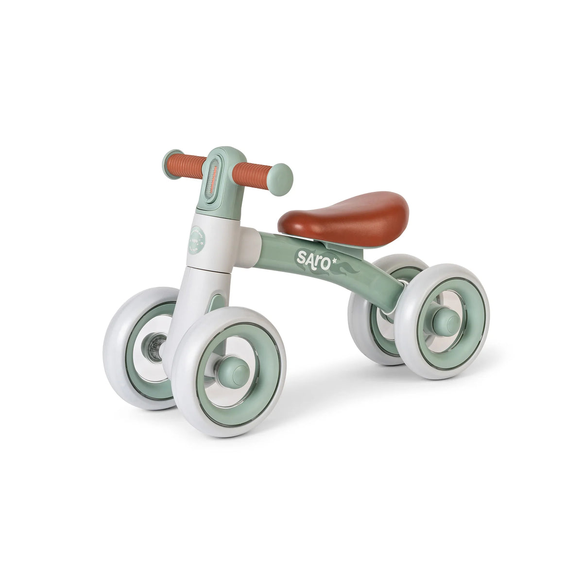Bicicleta de Echilibru Saro , zRide Free   Mint ,   4 Roti EVA, Lumina Frontala, Cadru Otel   Fara Pedale 12M+ Max 25 kg