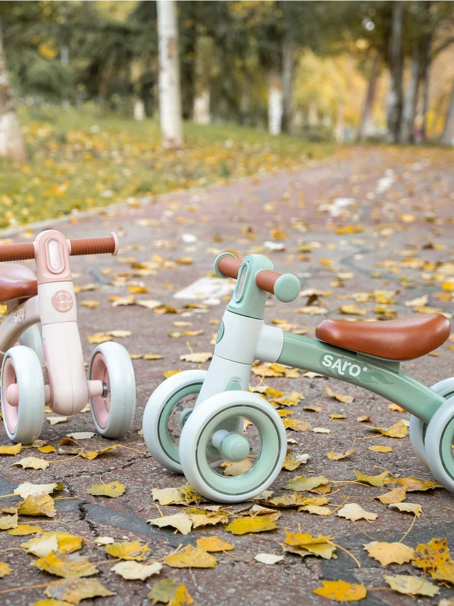 Bicicleta de Echilibru Saro , zRide Free   Mint ,   4 Roti EVA, Lumina Frontala, Cadru Otel   Fara Pedale 12M+ Max 25 kg