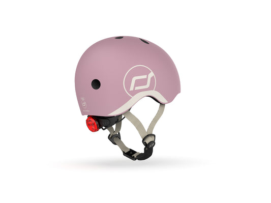 Casca Protectie Copii Scoot  Ride Wildberry ,   Inchidere Magnetica, LED Spate, Ventilatie 11 Orificii, 240g   XXS-S 45-51cm 1A+