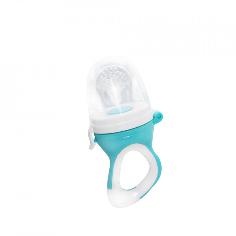 Dispozitiv de hranire din silicon BabyJem Fruits and Vegetables (Culoare: Bleu)