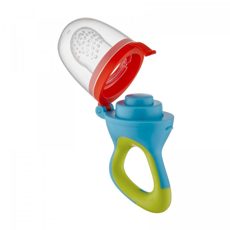 Dispozitiv de hranire din silicon BabyJem Fruits and Vegetables (Culoare: Bleu)