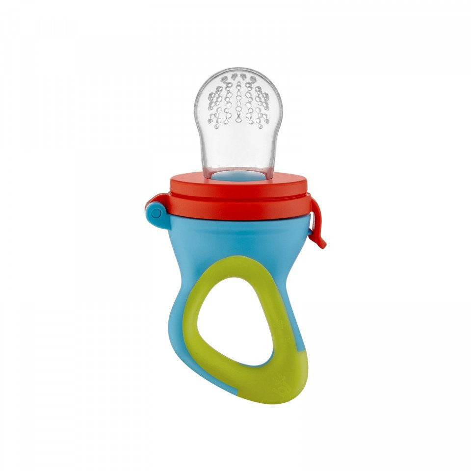 Dispozitiv de hranire din silicon BabyJem Fruits and Vegetables (Culoare: Bleu)
