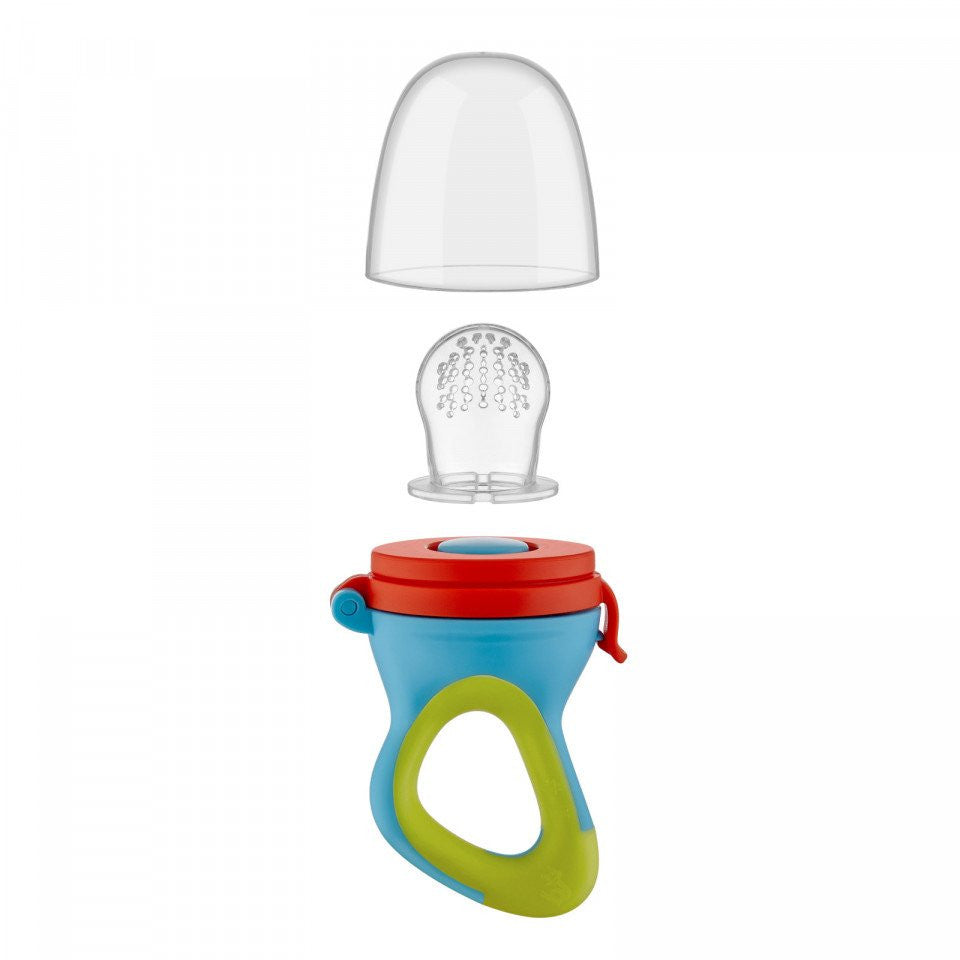 Dispozitiv de hranire din silicon BabyJem Fruits and Vegetables (Culoare: Bleu)