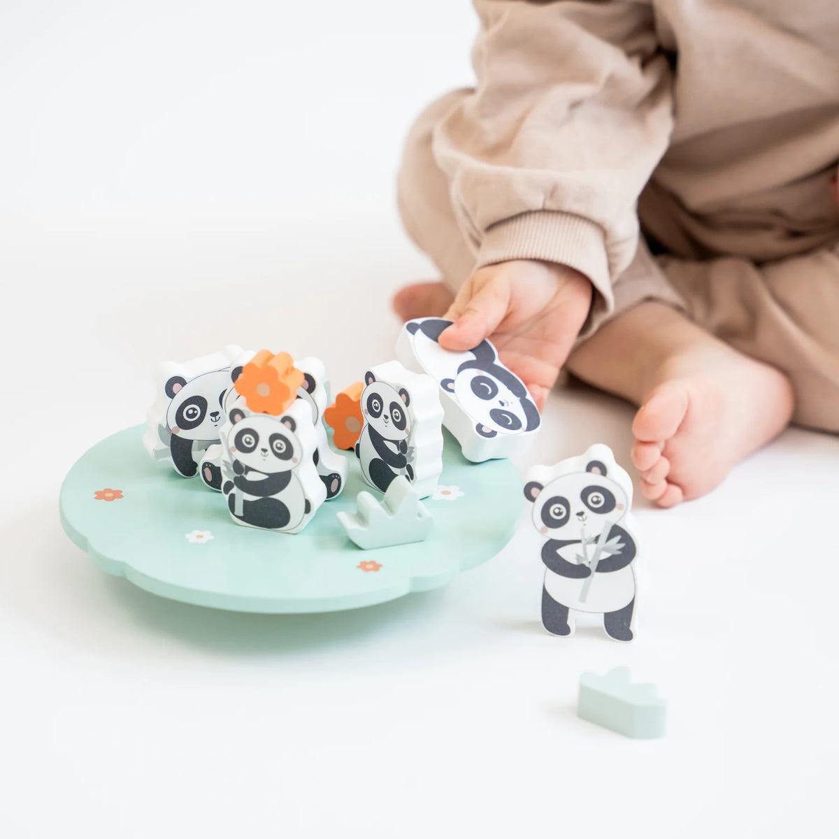 Joc de Echilibru din Lemn FSC Saro Baby , zSlow Life,   ,   Panda   Coordonare E i Rabdare 3A+
