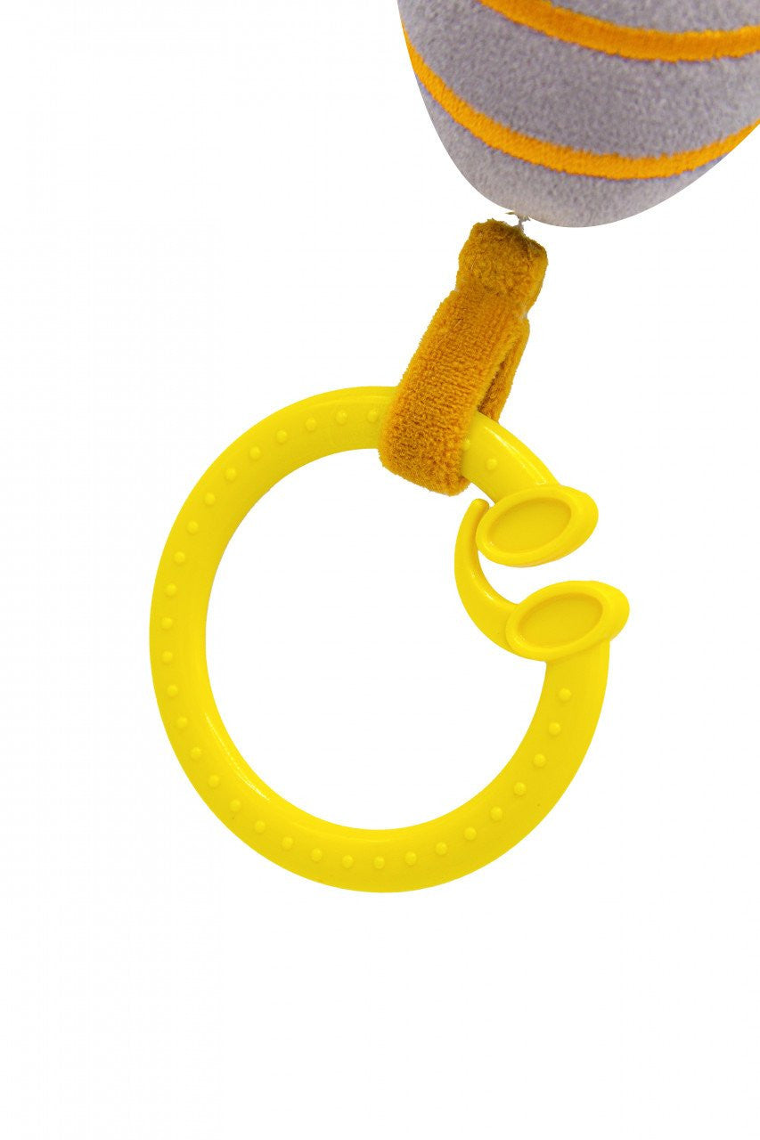 Jucarie cu vibratii pentru bebelusi BabyJem, Albinuta din plus, 6 luni+ (Culoare: Galben)