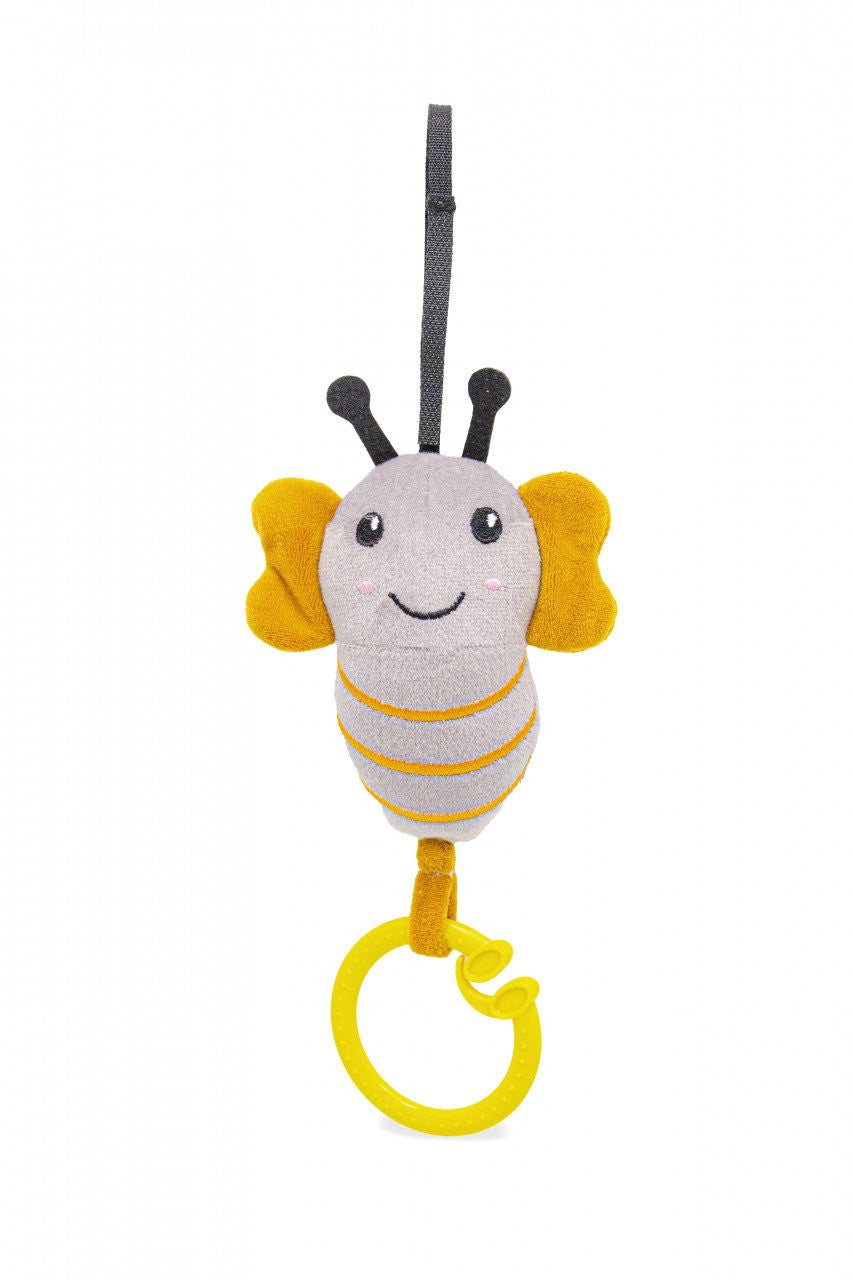 Jucarie cu vibratii pentru bebelusi BabyJem, Albinuta din plus, 6 luni+ (Culoare: Galben)