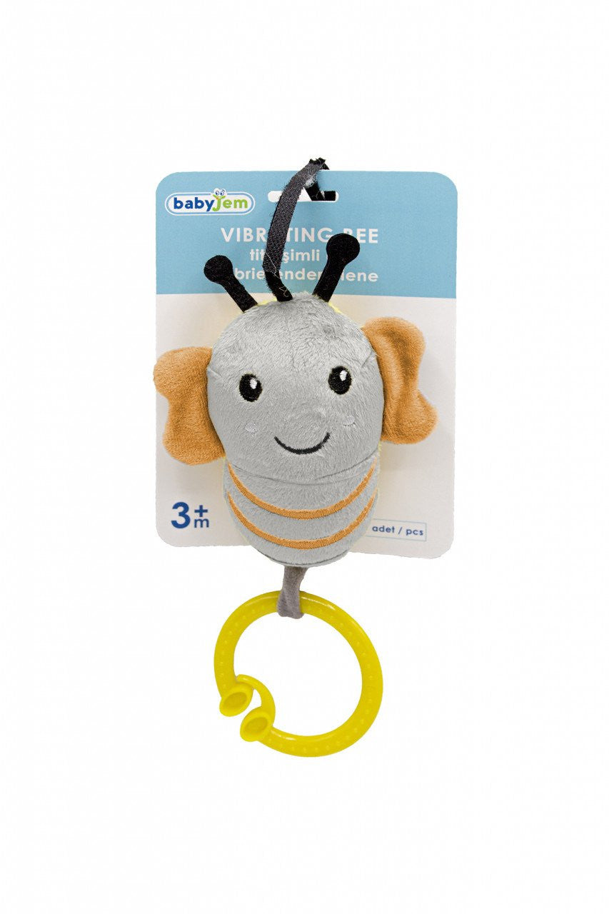 Jucarie cu vibratii pentru bebelusi BabyJem, Albinuta din plus, 6 luni+ (Culoare: Galben)