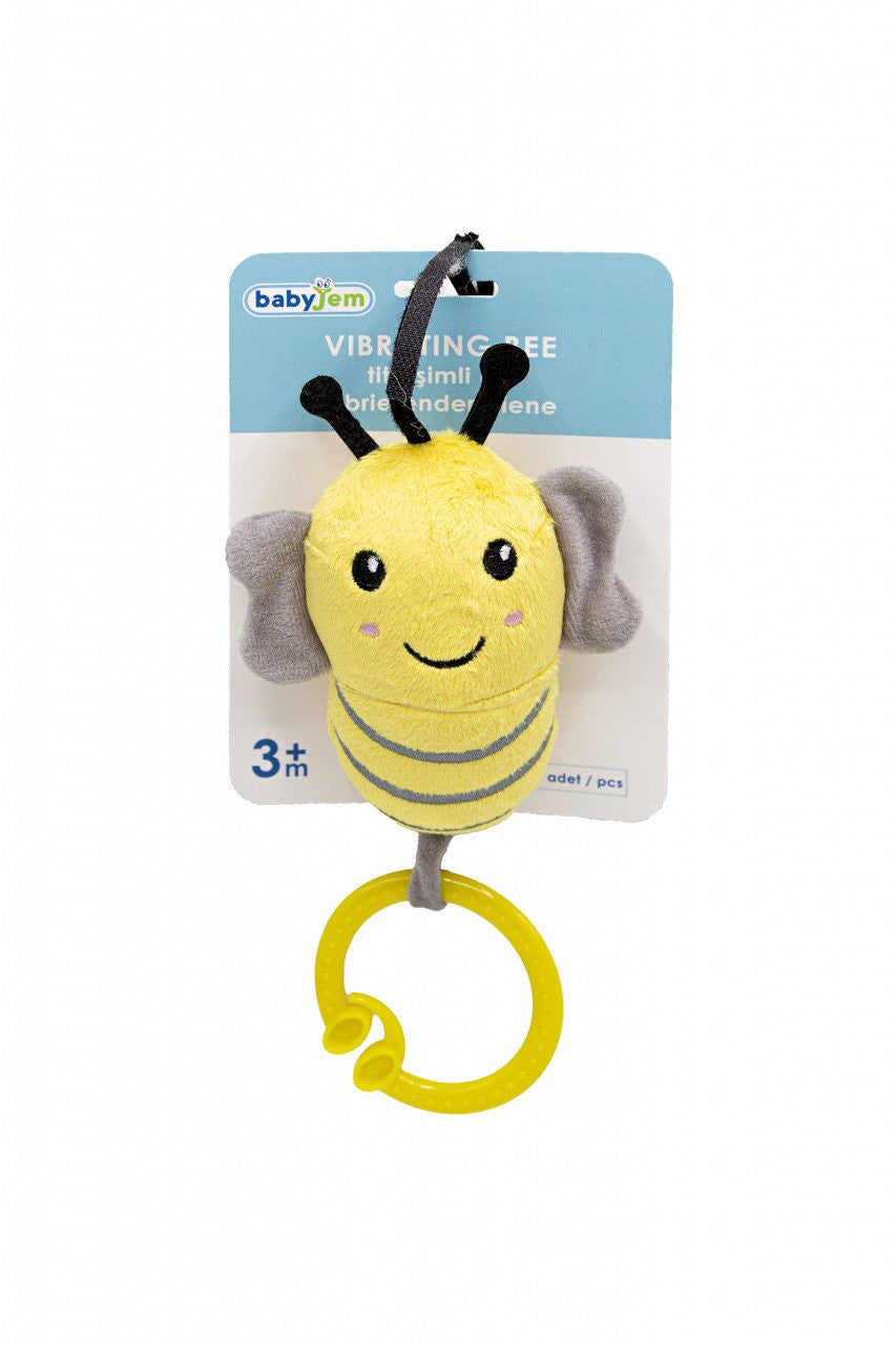 Jucarie cu vibratii pentru bebelusi BabyJem, Albinuta din plus, 6 luni+ (Culoare: Galben)