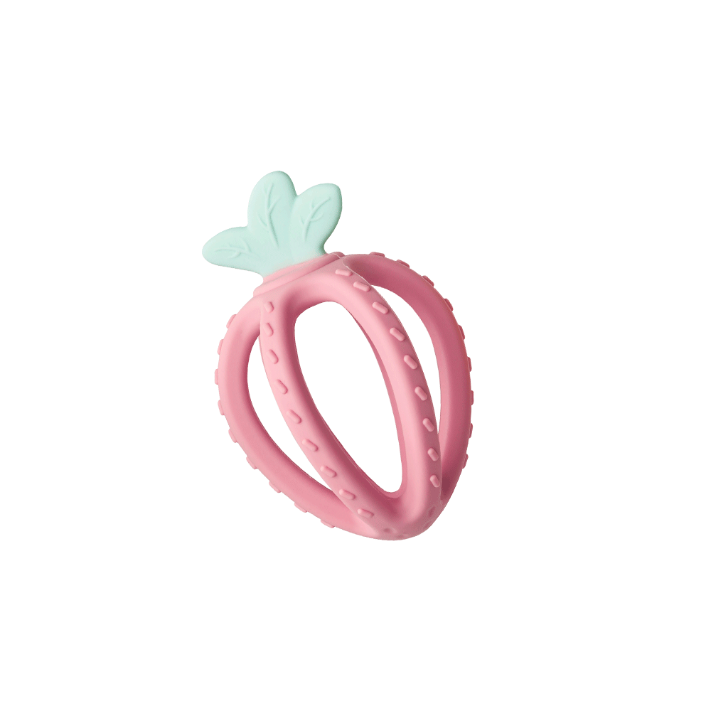 Jucarie senzoriala pentru dentitie din silicon, , œFresh Fruit,   - Rose