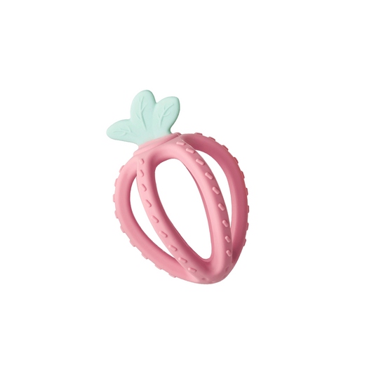 Jucarie senzoriala pentru dentitie din silicon, , œFresh Fruit,   - Rose