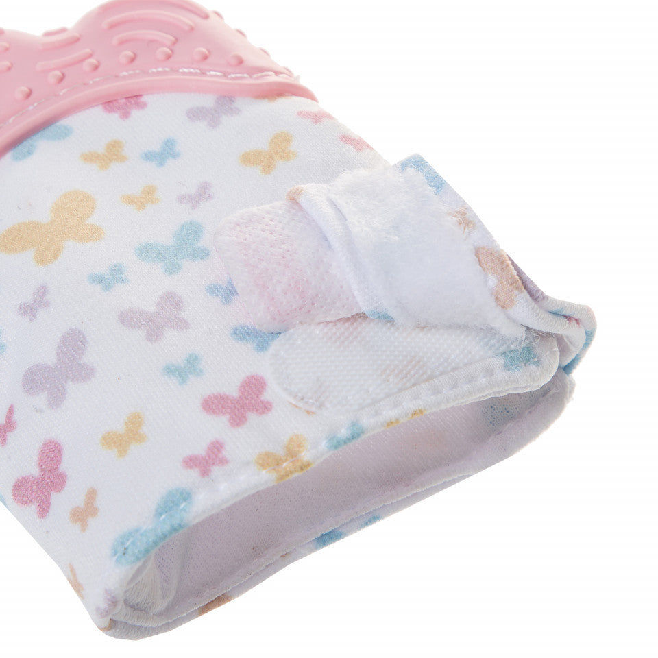 Manusa bebelusi pentru dentitie Butterfly BabyJem (Culoare: Bleu)