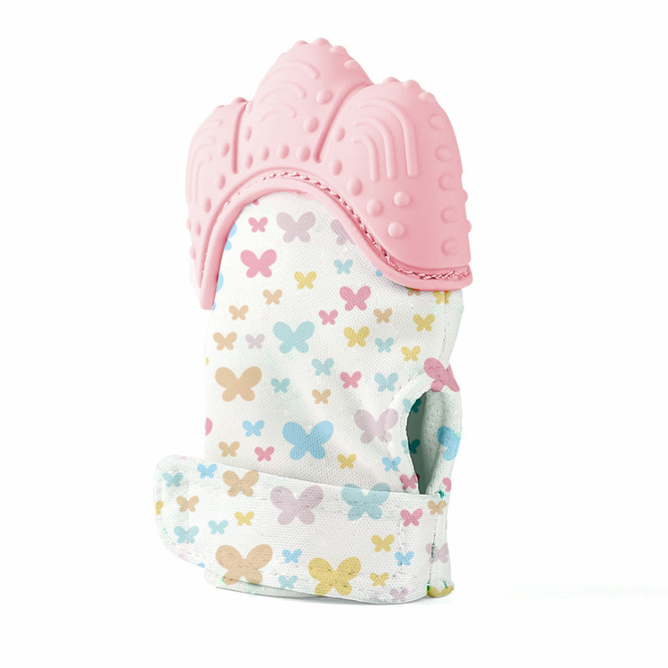 Manusa bebelusi pentru dentitie Butterfly BabyJem (Culoare: Bleu)