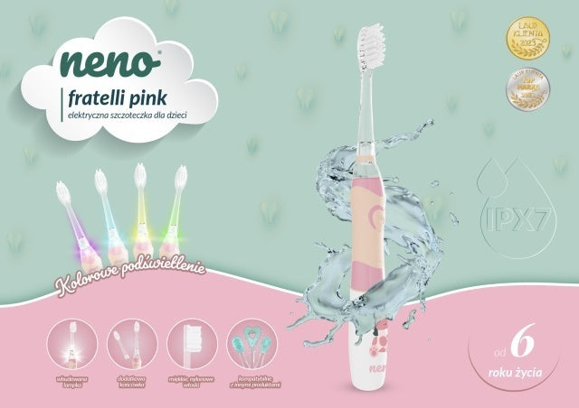 Neno Fratelli Pink – periuță de dinți electrică, peste 6 ani