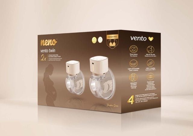 Neno Vento Twin – pompă de sân electrică wireless, cu trei faze