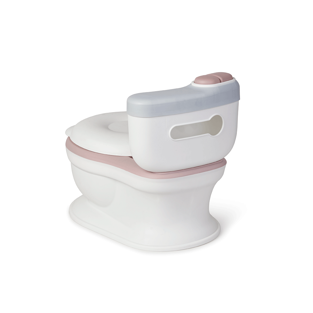 Olita de tip WC, muzicala, alb si rose