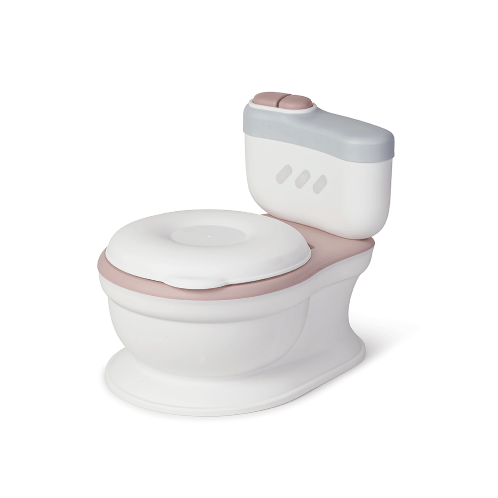 Olita de tip WC, muzicala, alb si rose