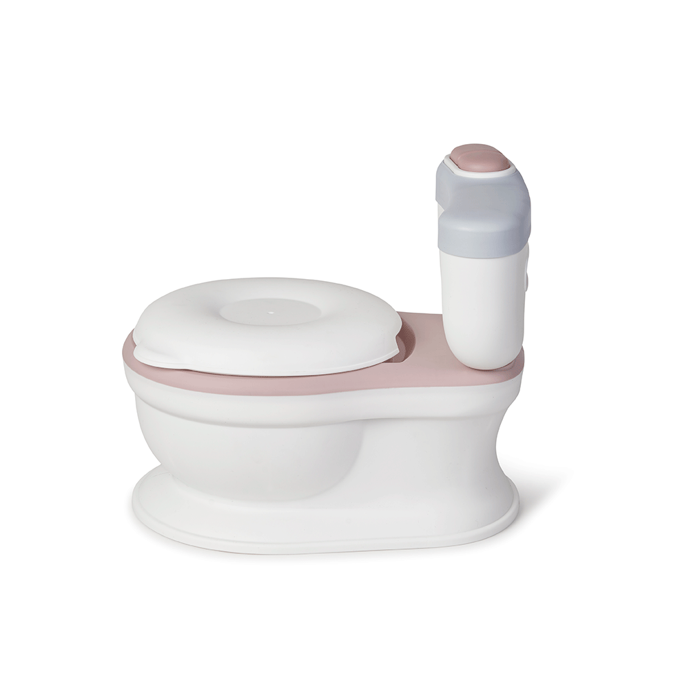 Olita de tip WC, muzicala, alb si rose