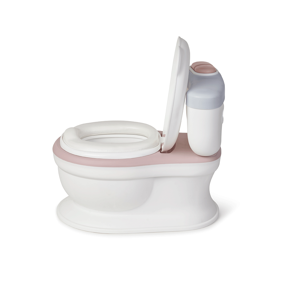 Olita de tip WC, muzicala, alb si rose