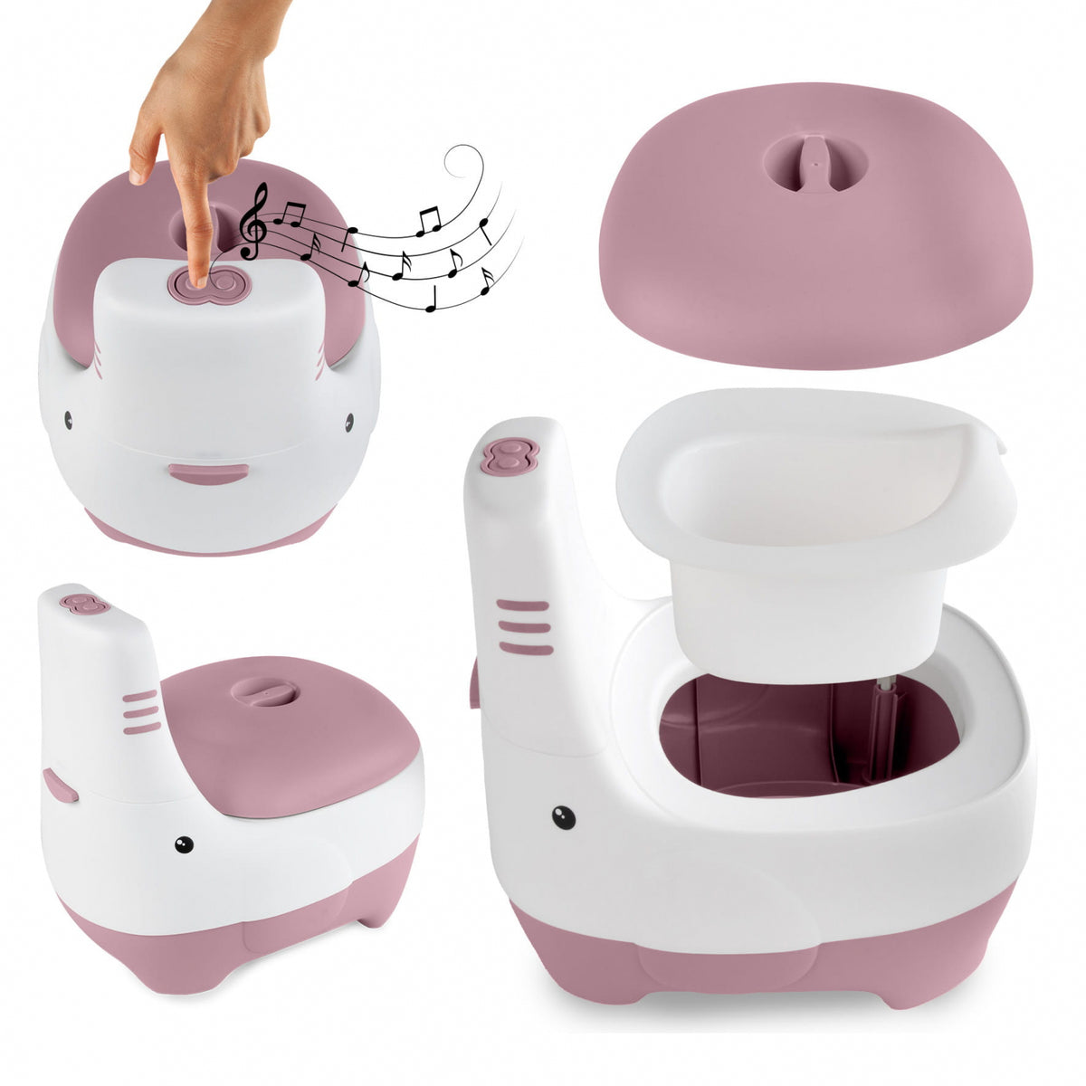 Olita interactiva pentru copii cu sunet, Kidwell Fino, alb si rose, 18 luni +
