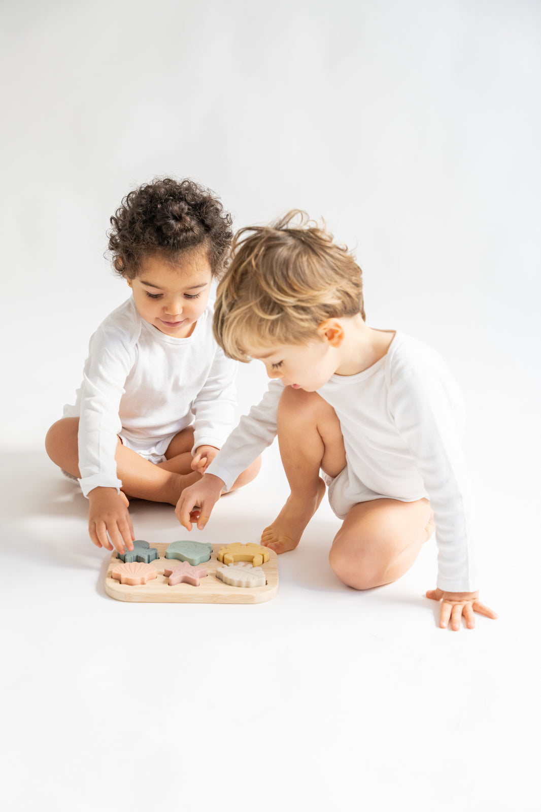 Puzzle Sea Life Saro Baby ,   Silicon Alimentar E i Bambus, Dentitie   Forme E i Culori 9M+