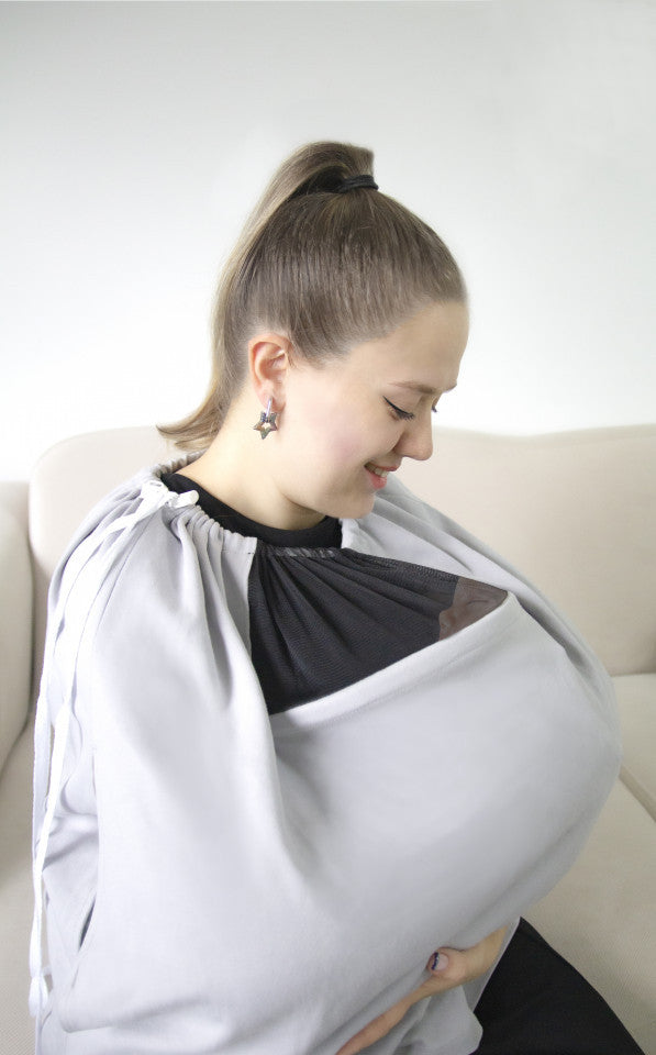 Sal pentru alaptare cu fereastra din tul BabyJem