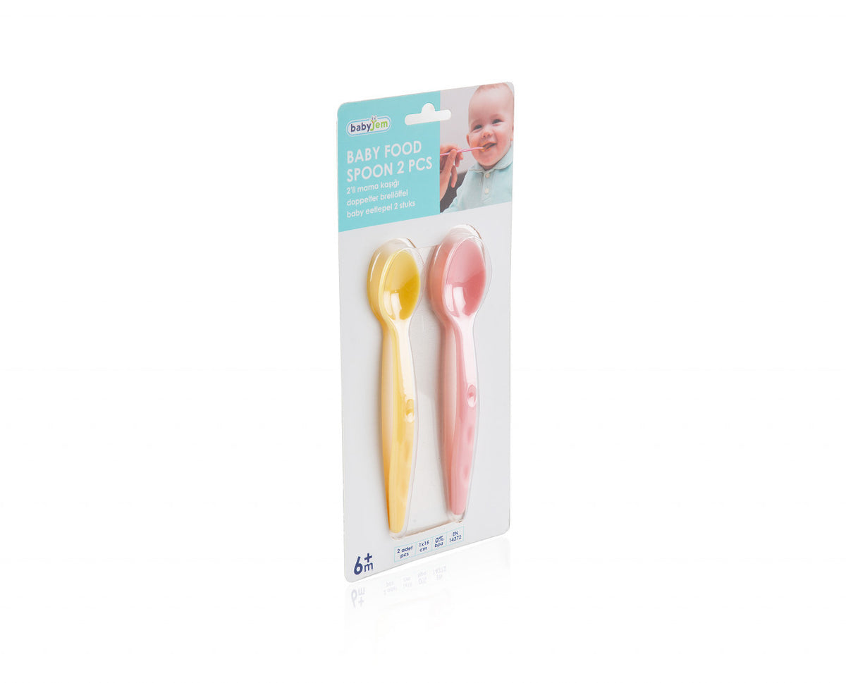 Set 2 lingurite pentru copii BabyJem (Culoare: Bleu)