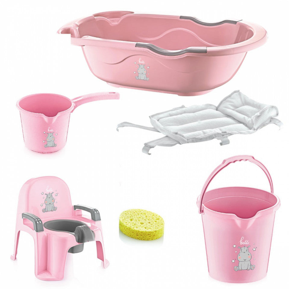 Set cadita de baie cu 6 piese BabyJem Bebe Lux