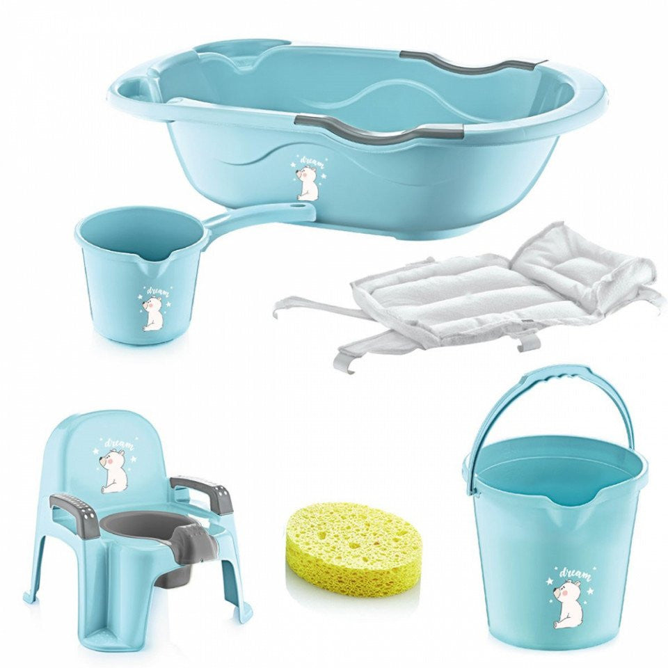 Set cadita de baie cu 6 piese BabyJem Bebe Lux