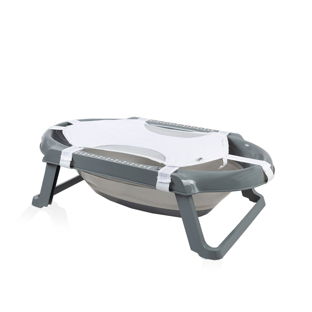 Set cadita pliabila de baie Babyjem, 5 piese, antracit