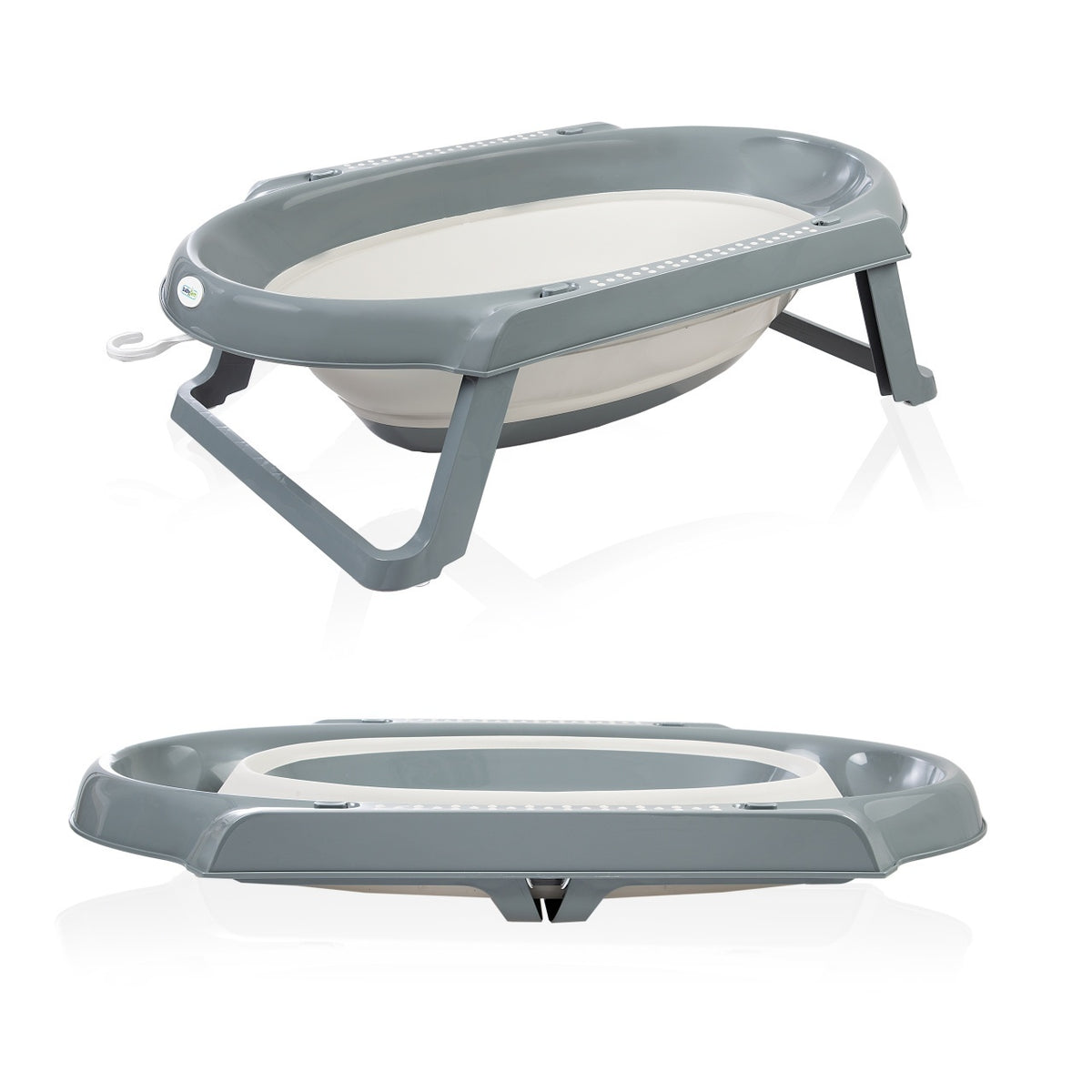 Set cadita pliabila de baie Babyjem, 5 piese, antracit