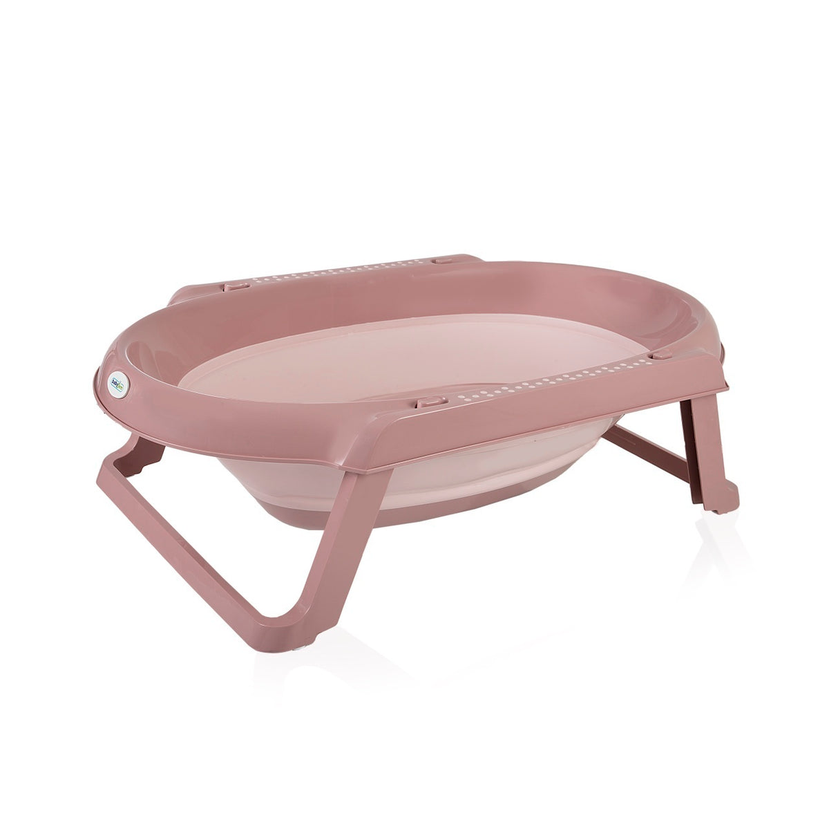 Set cadita pliabila de baie Babyjem, 5 piese, somon