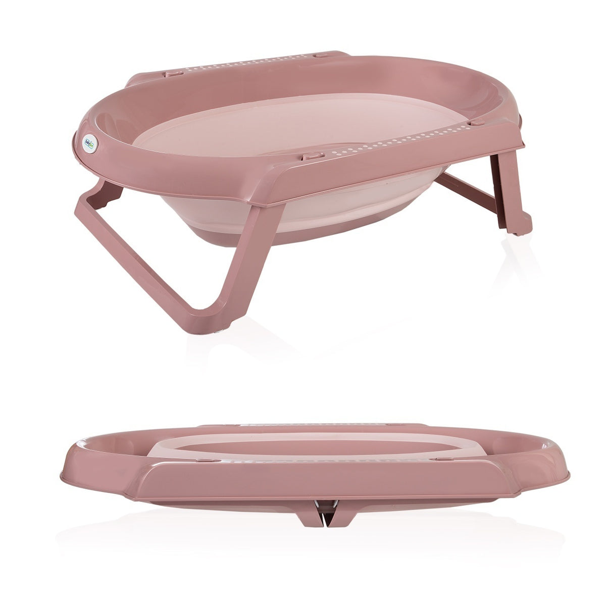 Set cadita pliabila de baie Babyjem, 5 piese, somon