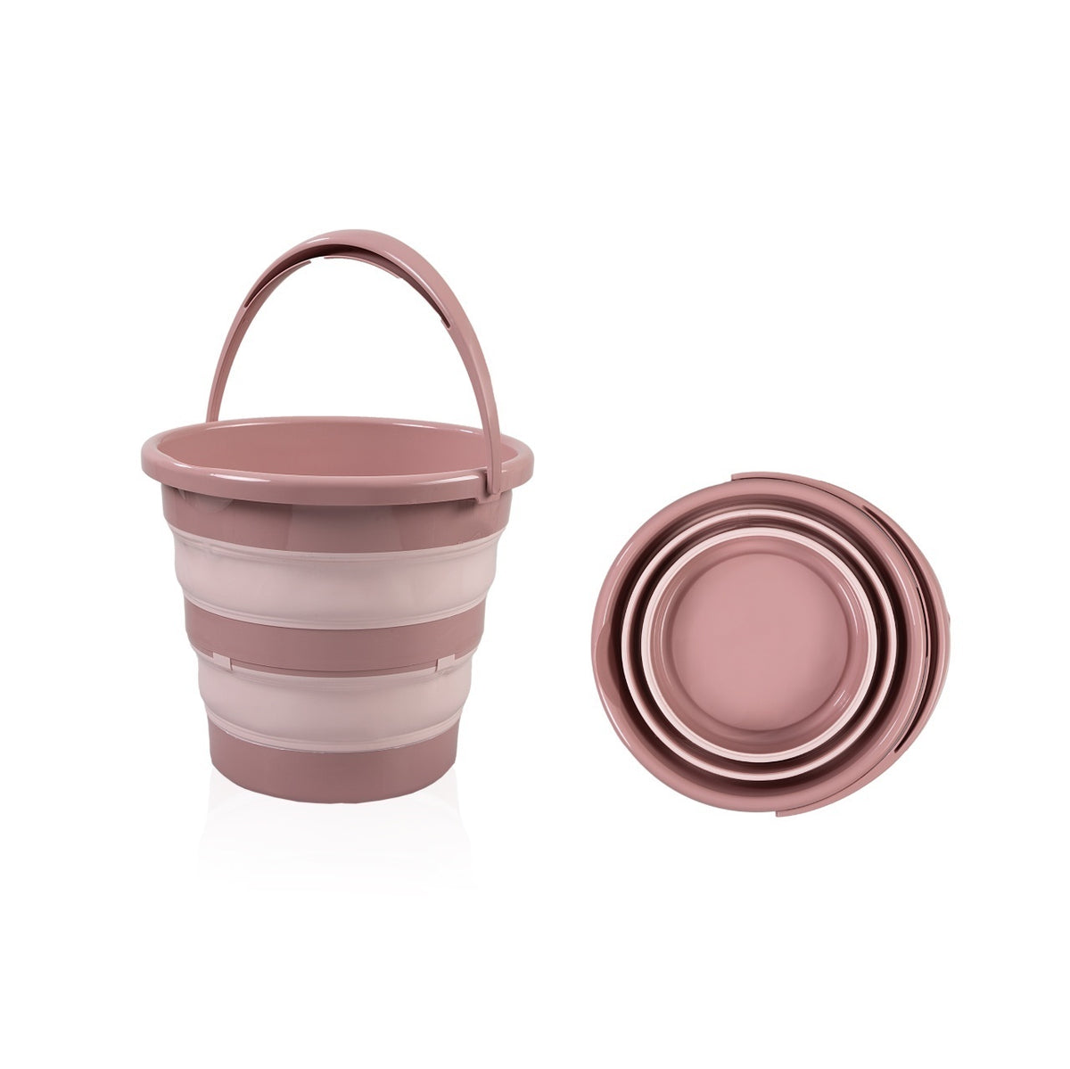 Set cadita pliabila de baie Babyjem, 5 piese, somon