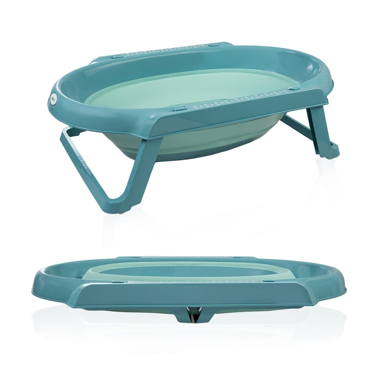 Set cadita pliabila de baie Babyjem, 5 piese, turcoaz