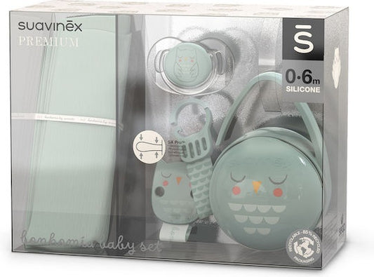 Set cadou BONHOMIA 4 piese, menta, Suavinex