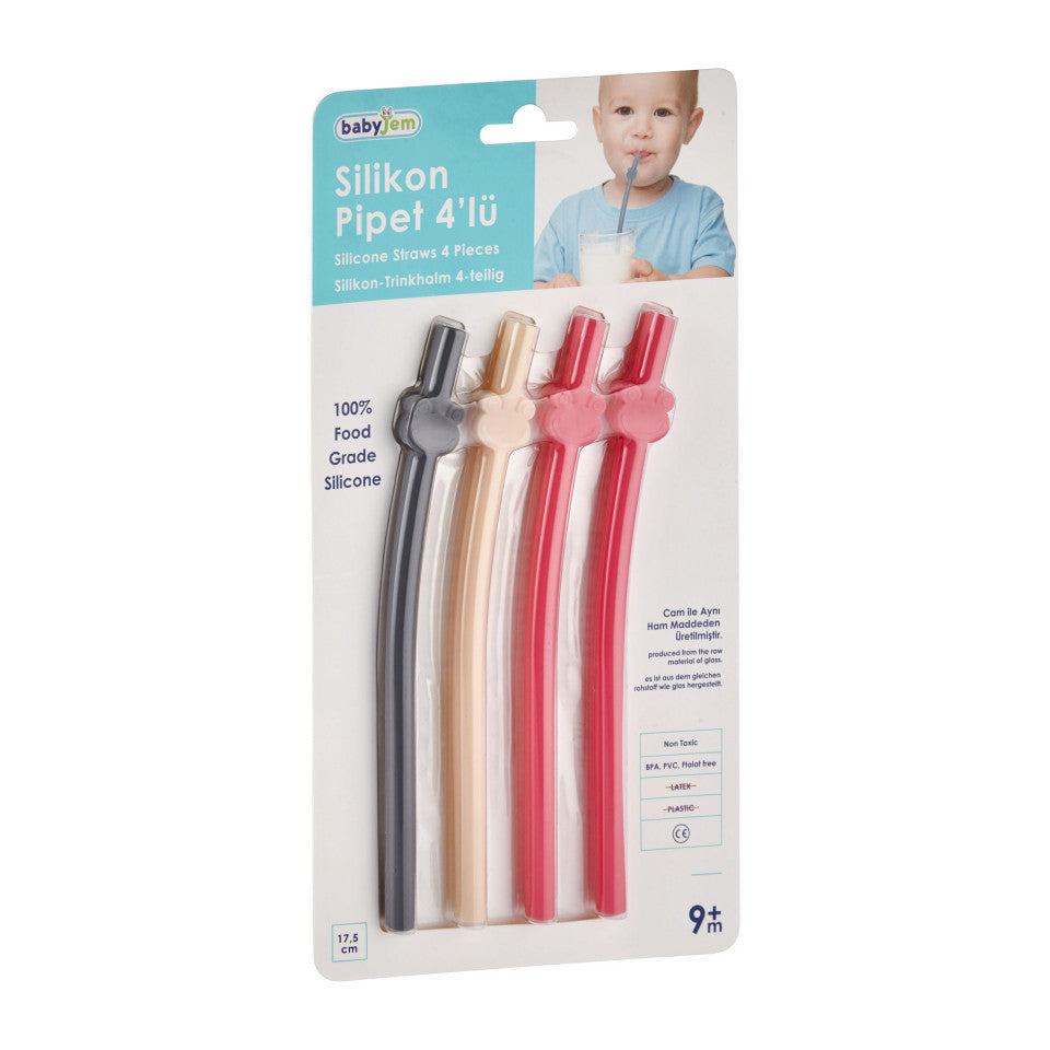 Set de 4 paie din silicon reutilizabile BabyJem