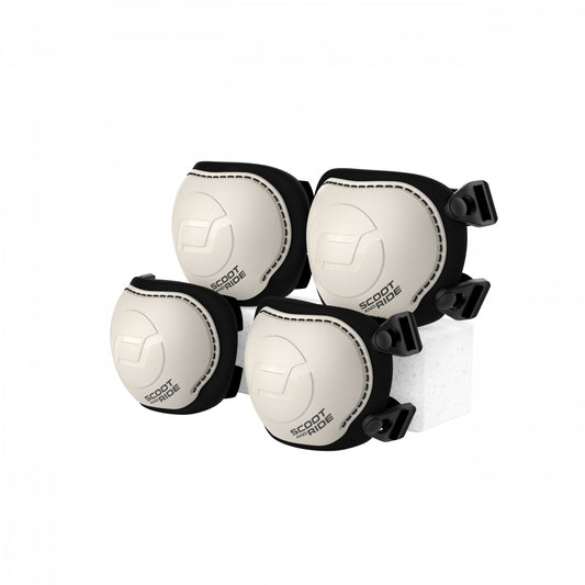Set Protectie Copii Scoot  Ride Ash ,   2 Genunchiere + 2 Cotiere, Eliberare Rapida, Reglabile   Marimea S, Certificat EU 2016 425 EN14120